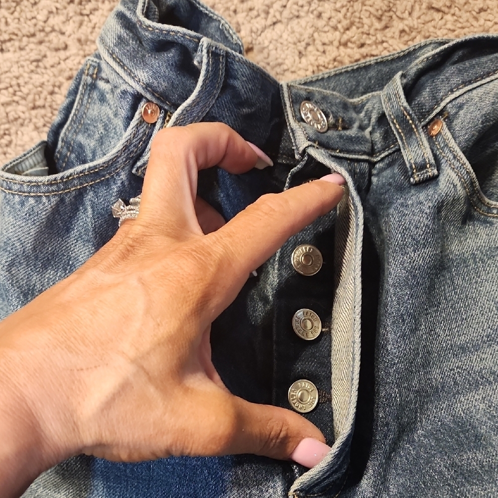 PAIGE Blue Straight Leg Jeans Classic Style - Picture 4 of 8